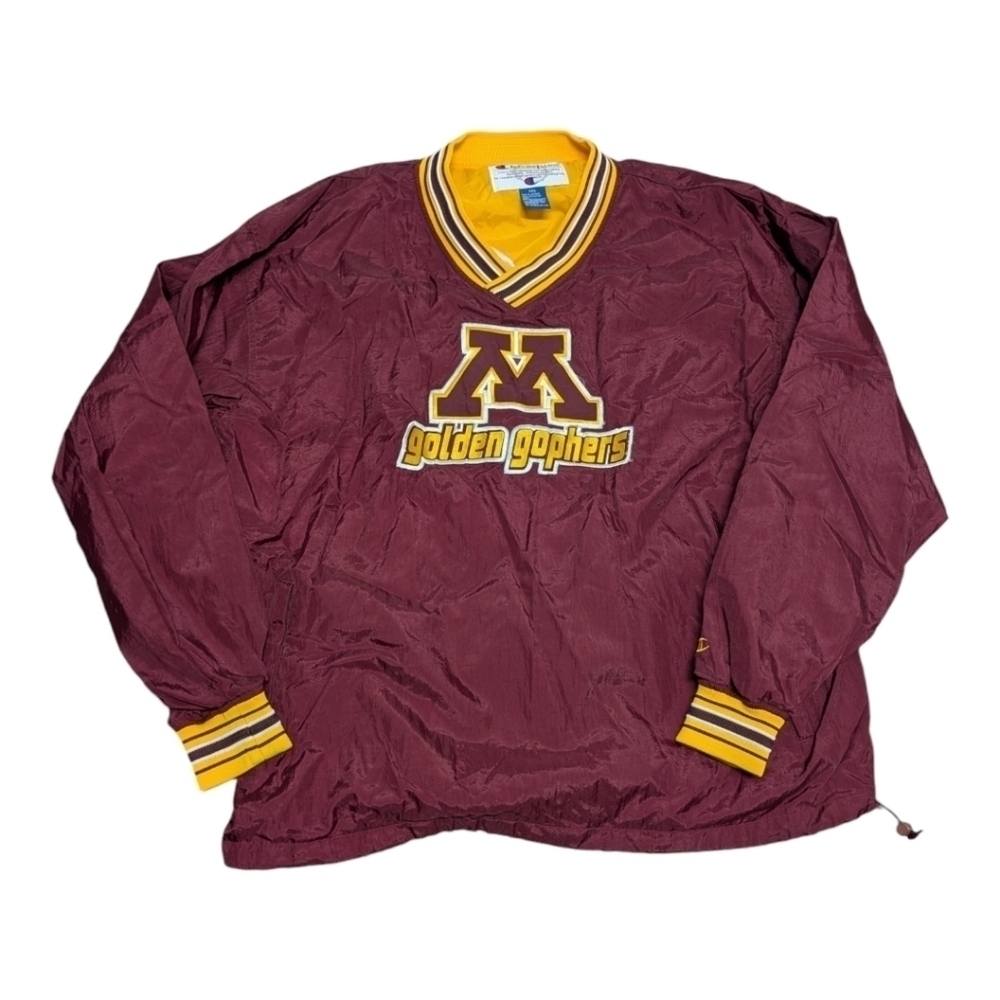 Vintage Champion Men's Minnesota Golden Gophers Windbreaker Pullover XXL